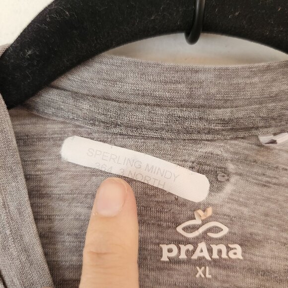 Prana North Star Recycled Split Tank Top Grey Active Running Hiking Women's XL - Picture 10 of 10